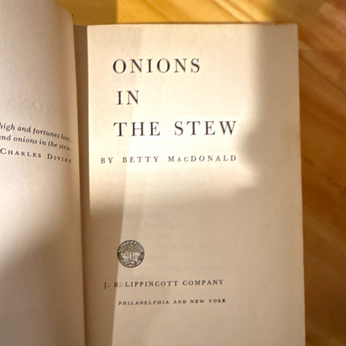 Betty macdonald onions the - betty,