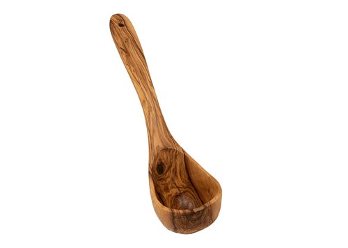 Olive wood ladle 12in - olive,